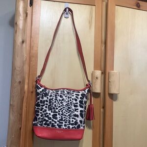 Coach Animal Print Shoulder Bucket Bag